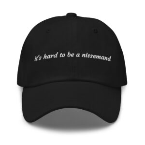 Hat: it's hard to be a nissemand - broderet